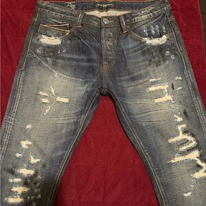 Cult of Individuality Distressed Black and Gray Jeans